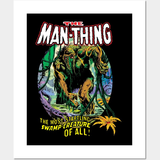 VINTAGE HORROR MAN-THING 1974 Wall Art by AxLSTORE